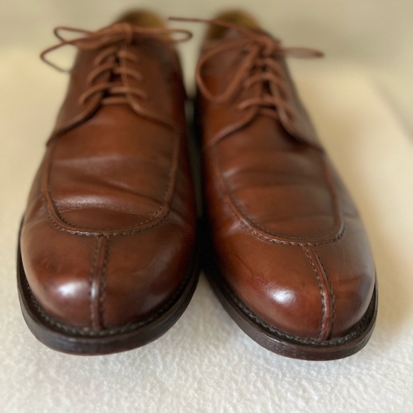 Johnston & Murphy Men’s Size 11 1/2 Brown Leather Shoes - Picture 3 of 16